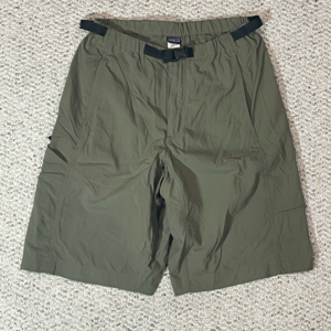 Patagonia Men's Green Nylon Cargo Hiking Climbing Outdoor XS Belted Shorts